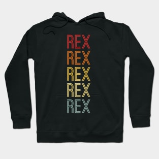 Rex Name Vintage Retro Pattern Hoodie